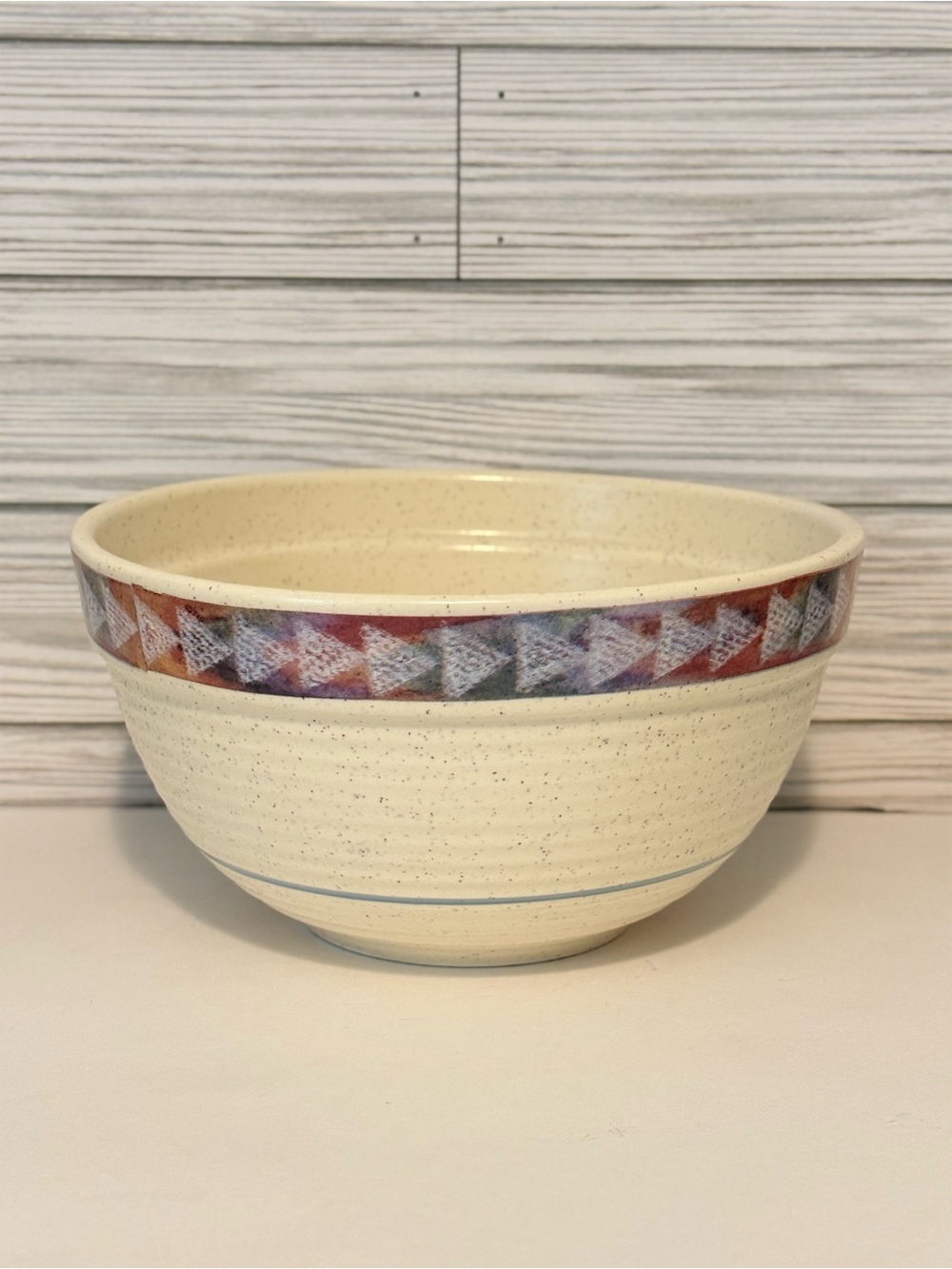 Vintage Treasure Craft Horizon 8” Mixing Bowl Speckled Southwest Design